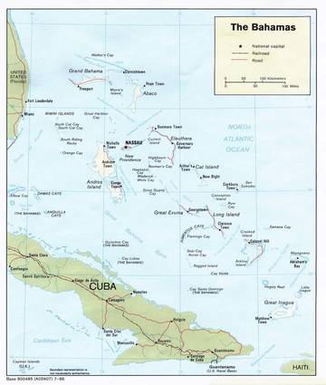 Carta politica delle Bahamas Carta politica delle Bahamas