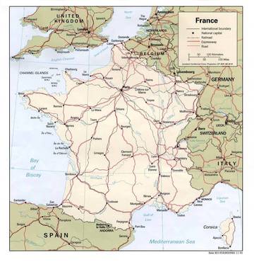 Carta politica della Francia