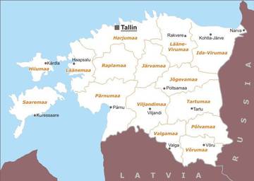 Carta Politica Estonia Europa Settentrionale Europa Paesi Home Unimondo Estonia Cartina Politica